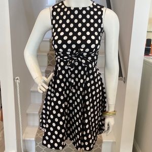 Retro polka dot swing dress